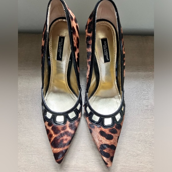 Dolce & Gabbana Shoes - Dolce & Gabbana fur/leather high heels size 37 1/2